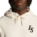White - Side - Lyle & Scott Mens Club Emblem Hoodie