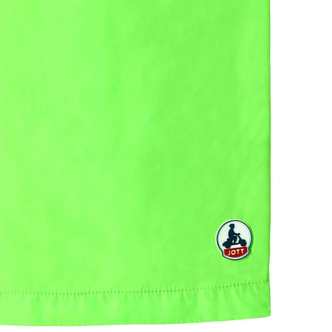 Neon Green - Back - Jott Mens Biarritz Swim Shorts