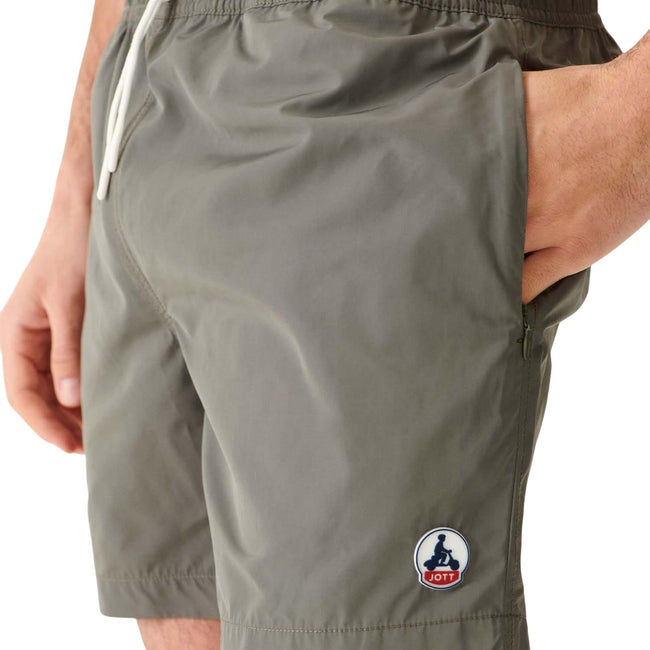 Green - Side - Jott Mens Biarritz Swim Shorts