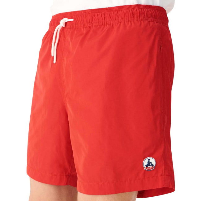 Red - Side - Jott Mens Biarritz Swim Shorts