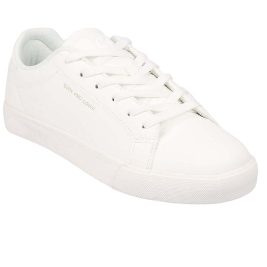 White - Front - Duck and Cover Mens Clasper Trainers