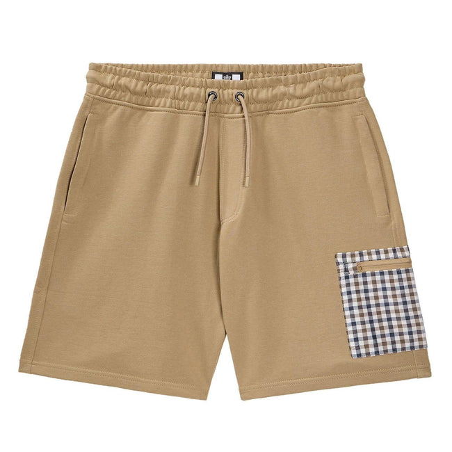 Cognac - Front - Weekend Offender Mens Lerena Fleece Shorts