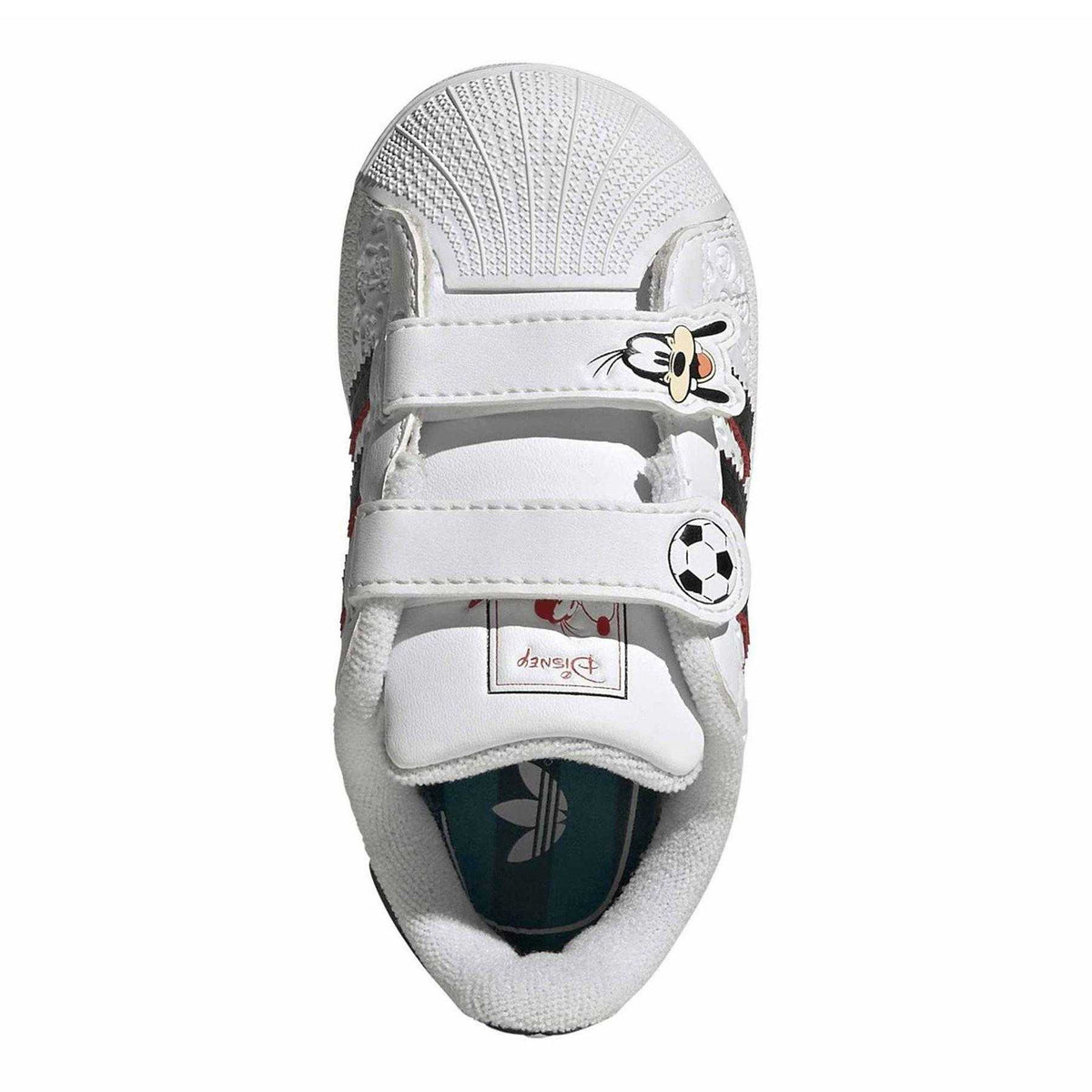 White - Pack Shot - Adidas Originals Infants Mickey Mouse Cartoon Shell Toe Sneakers
