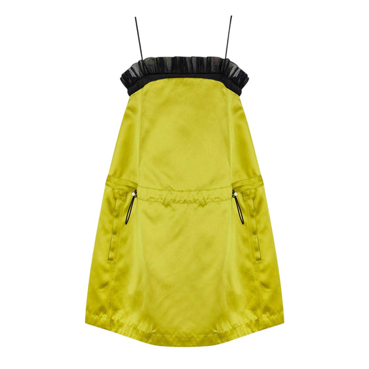 Olive - Front - Off White Womens Ladies Off Spaghetti Strap Mini Dress