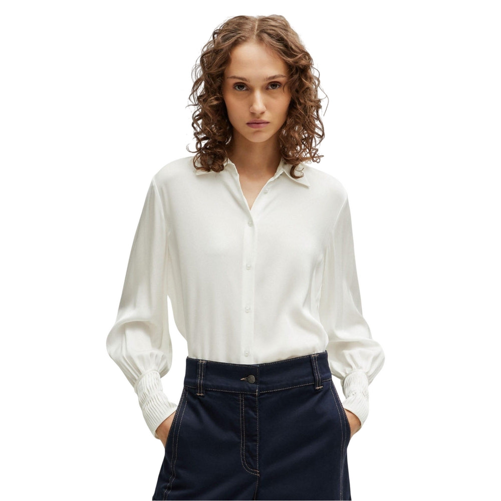 White - Lifestyle - Boss Womens-Ladies Benea Regular Blouse
