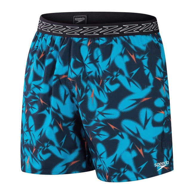 Blue-Orange - Front - Speedo Mens Hyperboom Swim Shorts