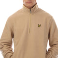 Beige - Side - Lyle & Scott Mens Quarter Zip Fleece