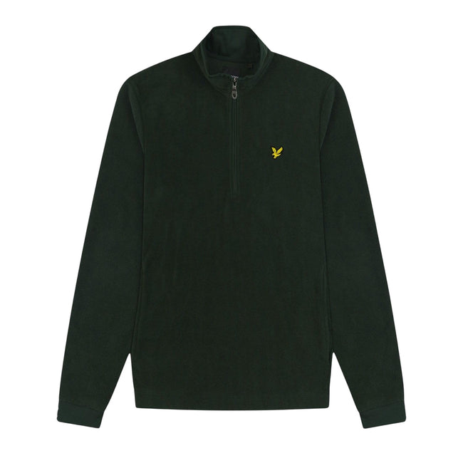 Green - Front - Lyle & Scott Mens Quarter Zip Fleece