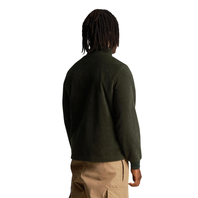 Green - Back - Lyle & Scott Mens Quarter Zip Fleece
