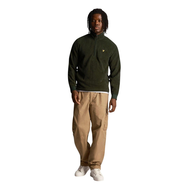 Green - Pack Shot - Lyle & Scott Mens Quarter Zip Fleece