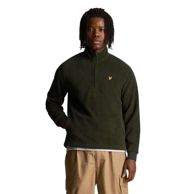 Green - Lifestyle - Lyle & Scott Mens Quarter Zip Fleece