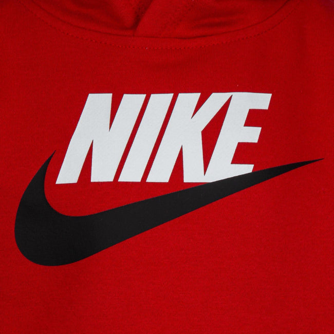 Red-Black - Pack Shot - Nike Childrens-Kids Club HBR Pull Over Hoodie