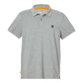 Grey - Front - Timberland Mens Oyster River Logo Short-Sleeved Polo Shirt
