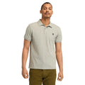 Grey - Side - Timberland Mens Oyster River Logo Short-Sleeved Polo Shirt