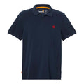 Navy - Front - Timberland Mens Oyster River Logo Short-Sleeved Polo Shirt