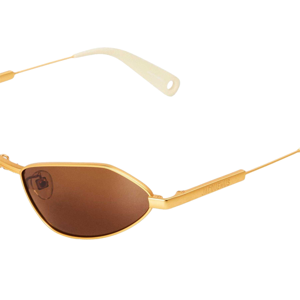 Gold - Side - Jacquemus Womens Linda Farrow Cat Eye Sunglasses