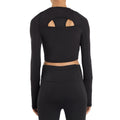 Black - Back - Umbro Womens-Ladies Pro Training Long-Sleeved Crop Top