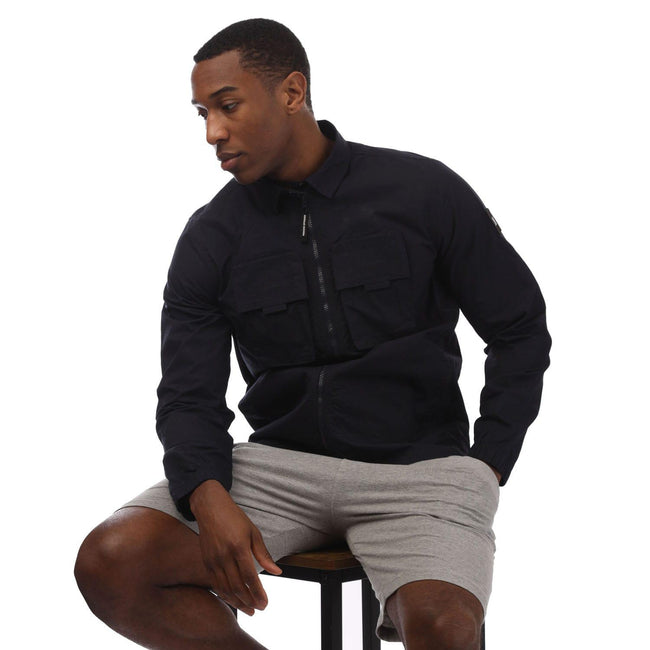 Navy - Lifestyle - Weekend Offender Mens Jack Cotton Overshirt