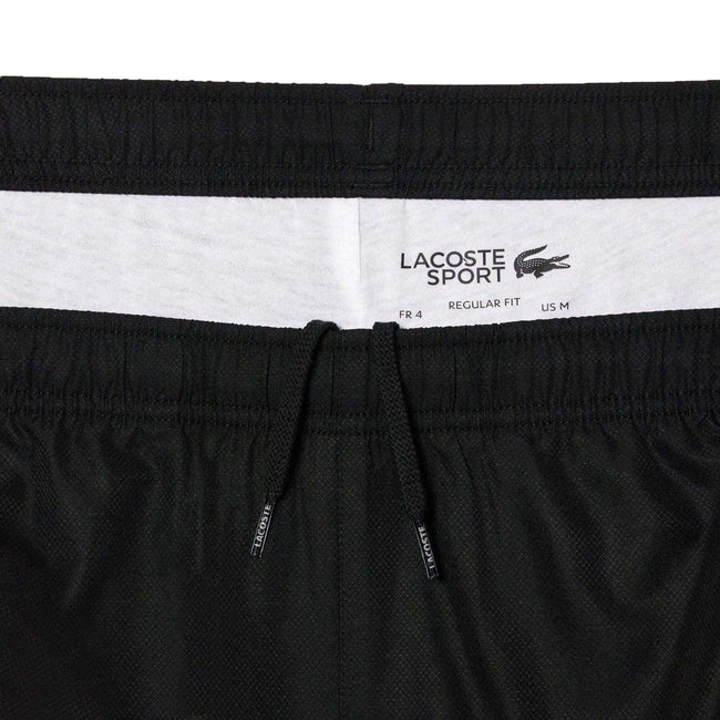 Black-White - Back - Lacoste Mens Sport Jogging Bottoms