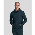 Dark Blue - Front - Lyle & Scott Mens Fly Fleece Hoodie