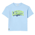 Light Blue - Front - Lacoste Childrens-Kids Logo Printed T-Shirt