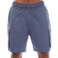 Blue - Front - Weekend Offender Mens Flamengo Pocket Shorts