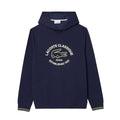 Navy - Front - Lacoste Mens Fleece Lounge Hoodie