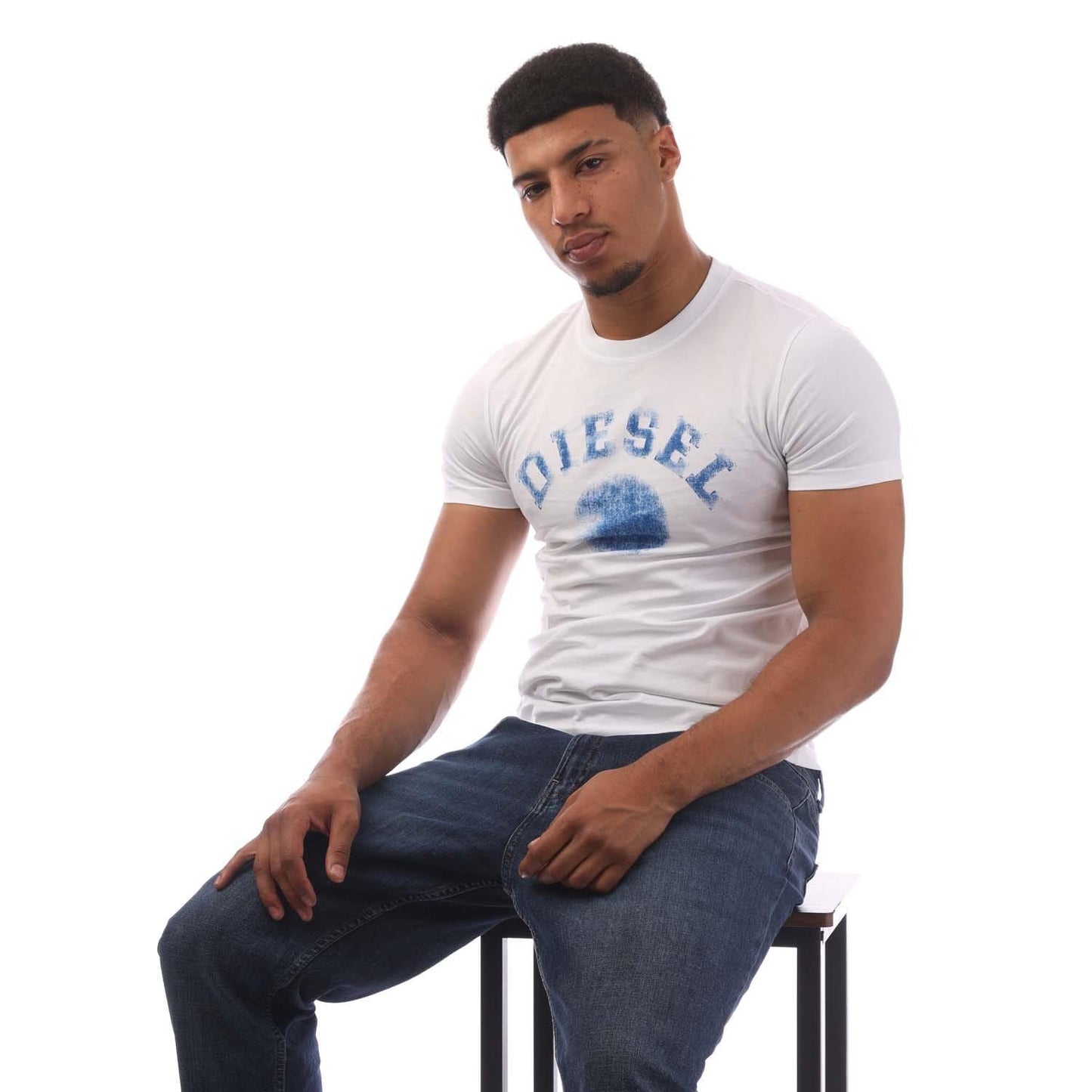 White - Lifestyle - Diesel Mens T-Diegor 9-F T-Shirt