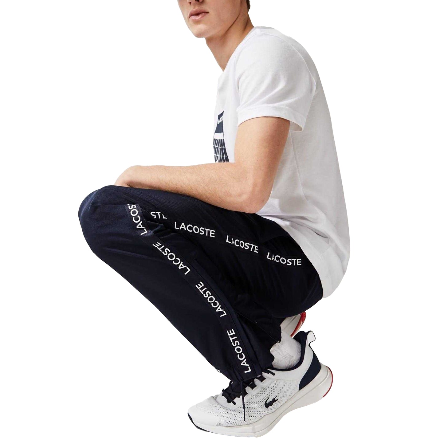Blue - Pack Shot - Lacoste Mens Logo Jogging Bottoms