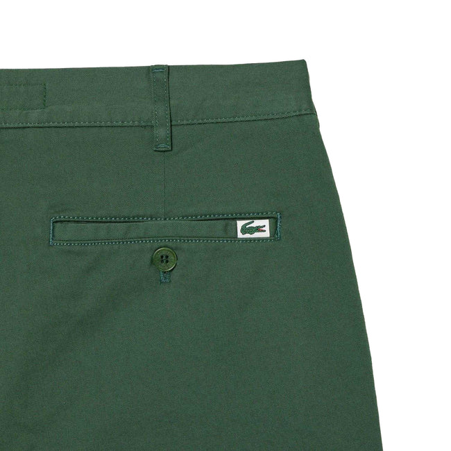 Green - Pack Shot - Lacoste Mens Cotton Stretch Slim Casual Shorts