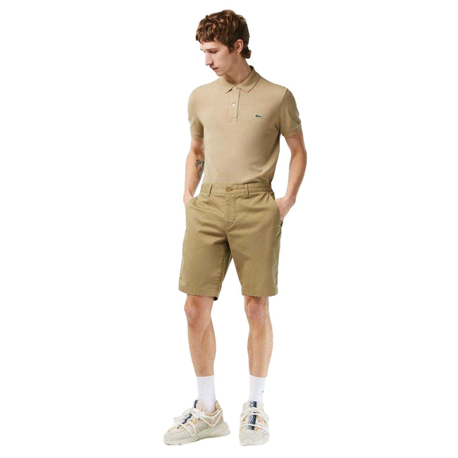 Brown - Lifestyle - Lacoste Mens Cotton Stretch Slim Casual Shorts