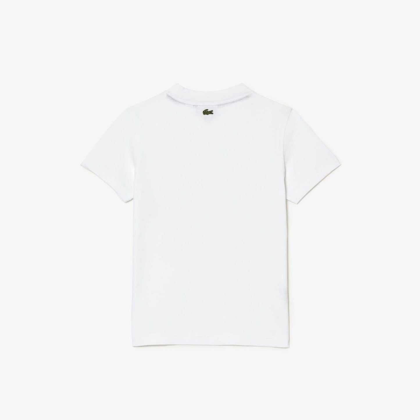 White - Close up - Lacoste Childrens-Kids Logo T-Shirt