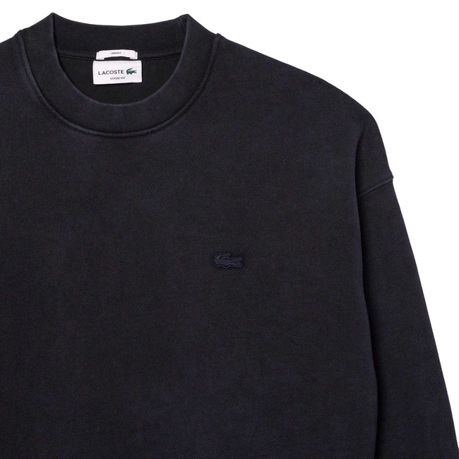 Black - Lifestyle - Lacoste Unisex Adult Fleece Washed Loose Sweatshirt