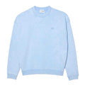 Light Blue - Front - Lacoste Unisex Adult Fleece Washed Loose Sweatshirt