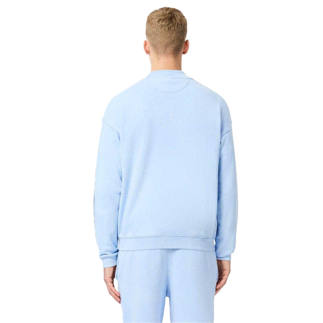 Light Blue - Back - Lacoste Unisex Adult Fleece Washed Loose Sweatshirt