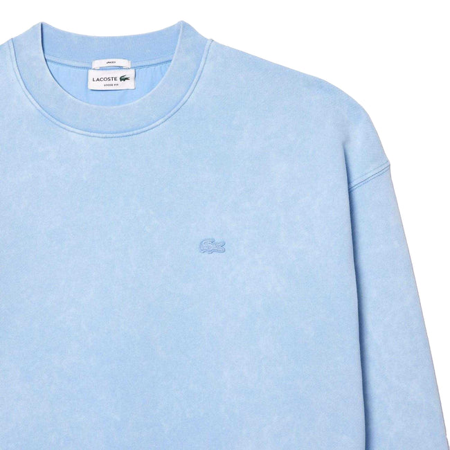 Light Blue - Lifestyle - Lacoste Unisex Adult Fleece Washed Loose Sweatshirt