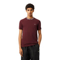 Maroon Red - Pack Shot - Lacoste Mens Pique Jacquard T-Shirt