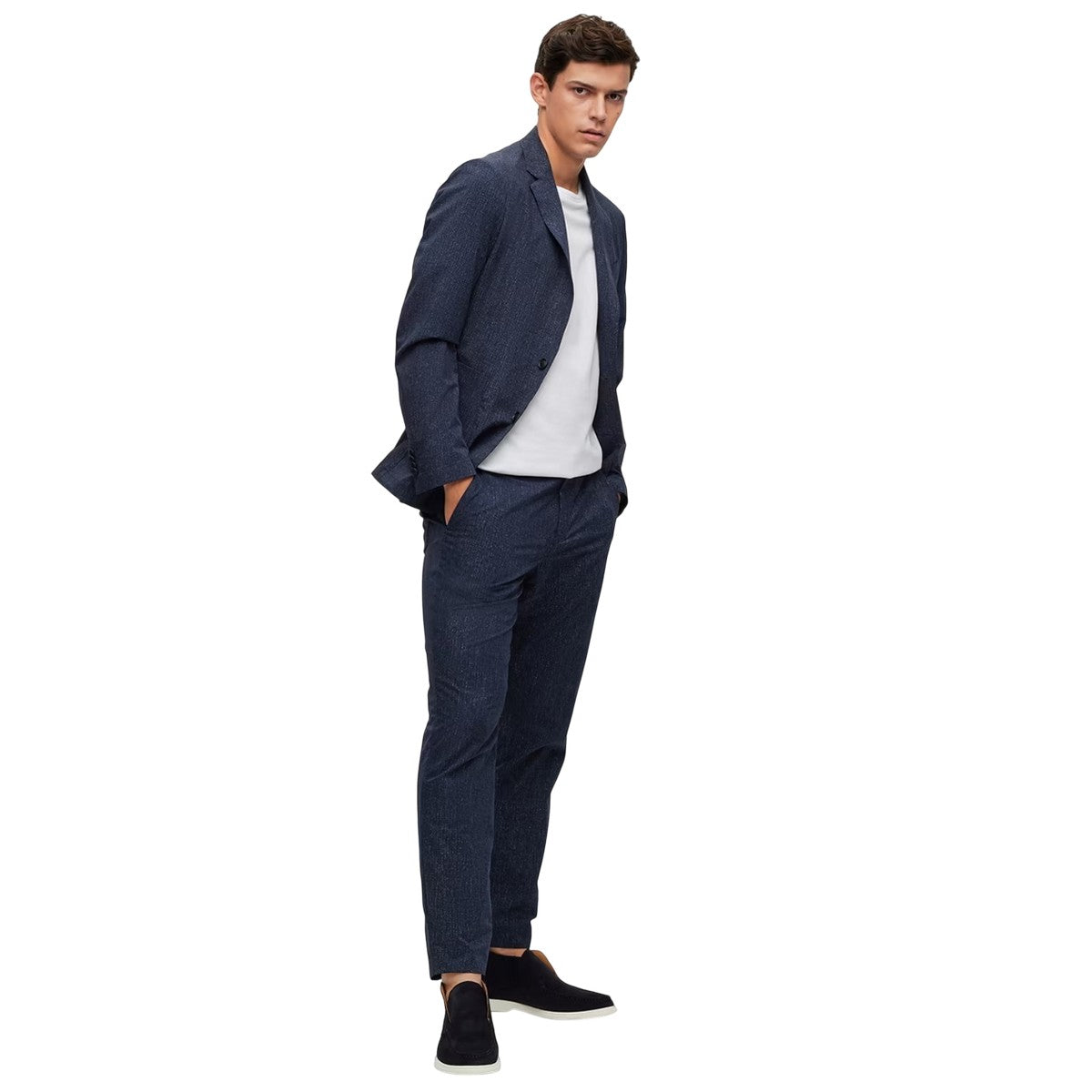 Blue - Pack Shot - Boss Mens Water Repellent Slim Trousers