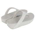 Silver - Back - FitFlop Womens-Ladies Lottie Glitzy Sandals