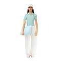 Mint - Close up - Lacoste Womens-Ladies L.12.D Ribbed Slim Polo Shirt