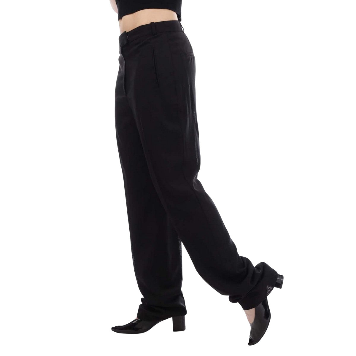 Black - Side - Boss Womens-Ladies Tahila Trousers