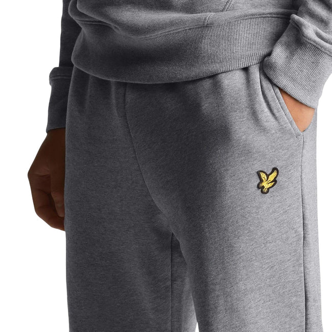 Grey - Side - Lyle & Scott Mens Skinny Jogging Bottoms