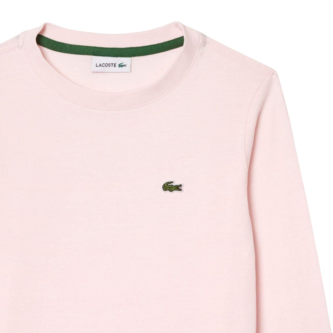 Pink - Side - Lacoste Childrens-Kids Long-Sleeved T-Shirt