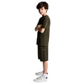Olive - Side - Lyle & Scott Childrens-Kids Cotton Sweat Shorts