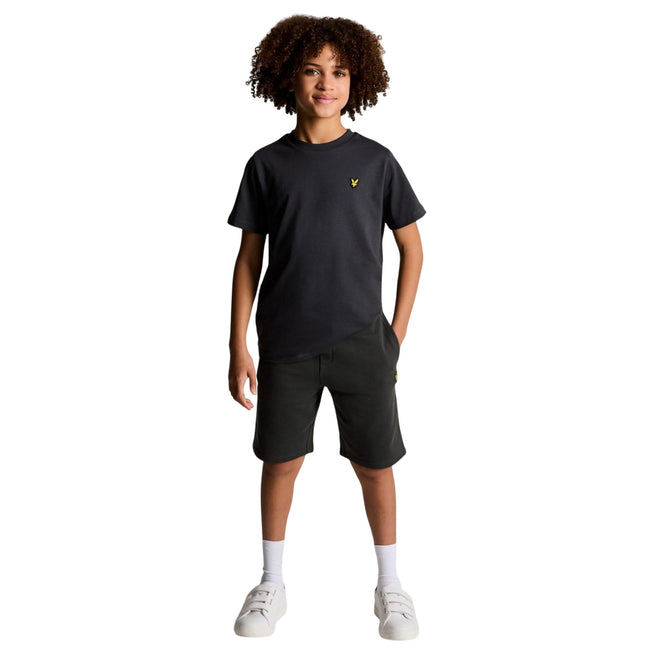 Gunmetal - Back - Lyle & Scott Childrens-Kids Cotton Sweat Shorts