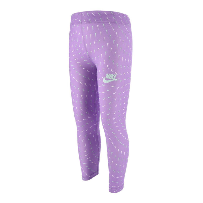 Violet - Side - Nike Girls Essential All-Over Print Leggings