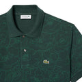 Green - Side - Lacoste Mens L.12.12 Floral Classic Polo Shirt