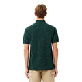 Green - Back - Lacoste Mens L.12.12 Floral Classic Polo Shirt