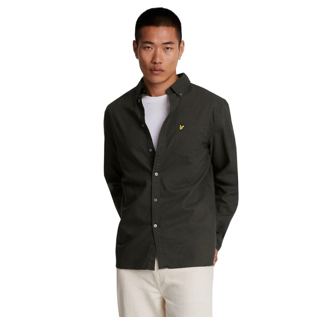 Gunmetal - Lifestyle - Lyle & Scott Mens Plain Oxford Shirt