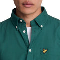 Green - Side - Lyle & Scott Mens Plain Oxford Shirt